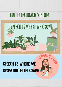 Preview of Speech is where we GROW || classroom bulletin board|| classroom decoration