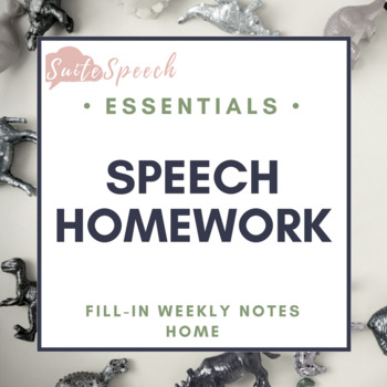 speech therapy homework