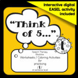 Speech therapy - /l/ sentence level practice: “Think of 5.