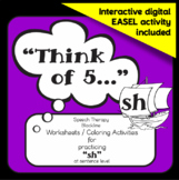 Speech therapy - 'sh' sentence level practice: “Think of 5