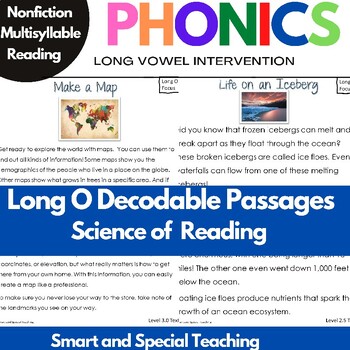 Preview of Long O Nonfiction Reading Passages Comprehension Multisyllable Words RTI