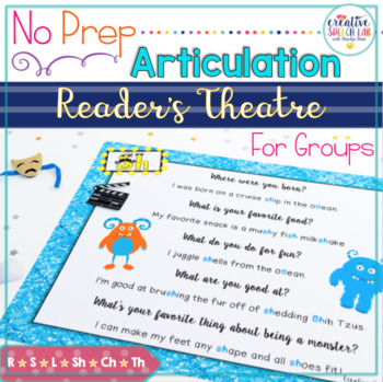 Preview of Distance Learning - No Prep Articulation Reader's Theater Plays (Monster Theme)