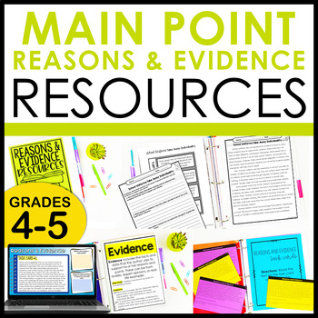 Preview of Reasons and Evidence RI.4.8 & RI.5.8 | Printable and Digital