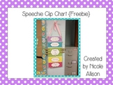 Speechie Clip Chart {Freebie}