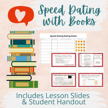 Preview of Speed Dating Book Selection for Independent Reading with Lesson & Handout