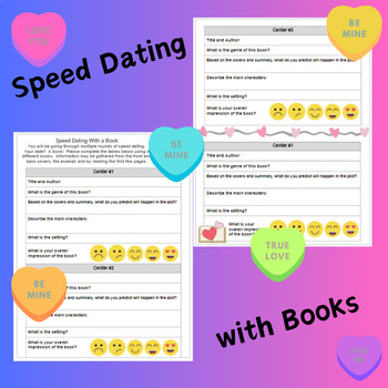 Speed Dating With Books - Editable by Cherry Library | TPT