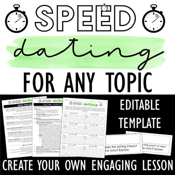 Preview of Speed Dating for ANY Topic: Editable Template - Engaging Activity!