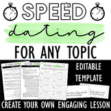 Speed Dating for ANY Topic: Editable Template - Engaging A
