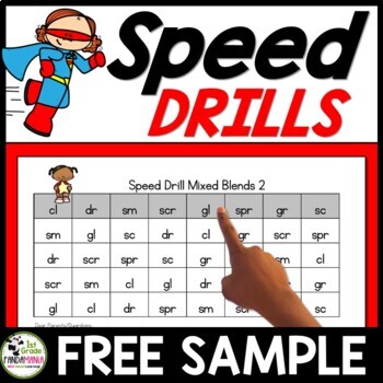Preview of Letters Sounds Blends Vowels Sight Words Fluency Speed Drills FREE Sample