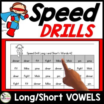 Preview of Long and Short Vowel Words Speed Drills for Fluency