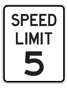 Selection of Speed restriction Signs  2mm scale 