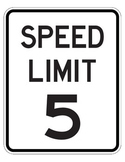 Drive the Alphabet Highway - Speed Limit Signs 5 to 85 - R