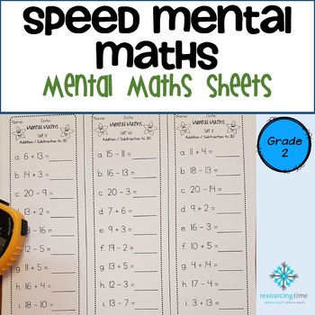 year 2 speed mental maths australian curriculum by resourcing time