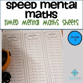 year 5 speed mental maths australian curriculum by resourcing time