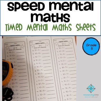Preview of Year 5 Speed Mental Maths - Australian Curriculum