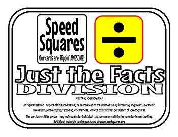 Preview of Speed Squares - Division "Just the Facts"