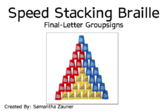 Speed Stacking Braille File Folder Game