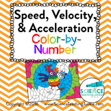 Speed, Velocity, & Acceleration Color-by-Number