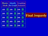 Speed Velocity & Acceleration Jeopardy Game (Includes grap