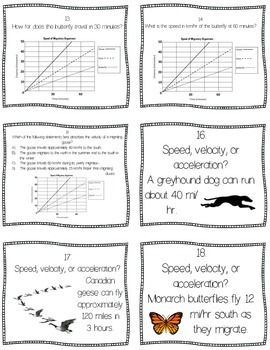 Speed, Velocity, and Acceleration - Worksheet, Printable and Distance  Learning