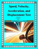 Speed, Velocity, Acceleration, and Displacement Test Set w