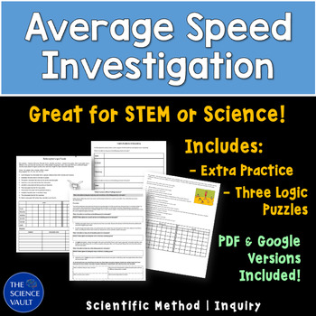 Preview of Calculating Average Speed Lab Great for Science AND STEM!