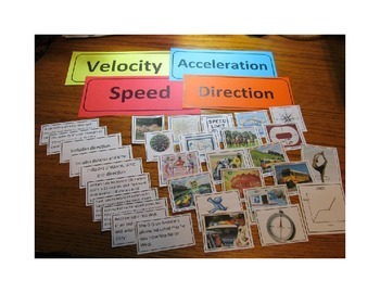 Preview of Speed, Velocity and Acceleration Card Activity