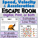 Speed, Velocity and Acceleration Activity: Breakout Escape