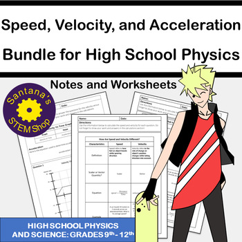 Preview of Speed, Velocity, and Acceleration Bundle for High School Physics