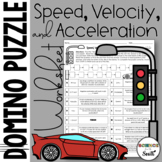 Speed Velocity and Acceleration Domino Puzzle Worksheet