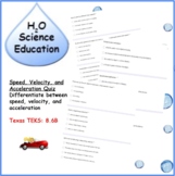 Speed, Velocity, and Acceleration (Google Forms Quiz)