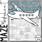 Speed, Velocity, and Acceleration Maze Worksheet