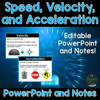 Preview of Speed, Velocity, and Acceleration - PowerPoint and Notes