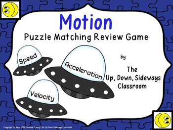 Preview of Speed Velocity and Acceleration Puzzle Matching Review Game