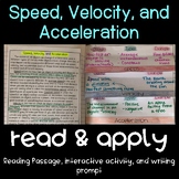 Speed, Velocity, and Acceleration Read and Apply