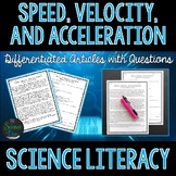 Speed, Velocity, and Acceleration Science Literacy Article - Distance Learning