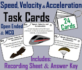 Speed, Velocity and Acceleration Task Cards Activity (Forc