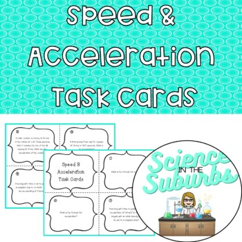 Preview of Speed and Acceleration Task Cards