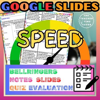 Preview of Speed and Motion Digital Lesson- Notes Activity and Slides 