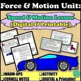Speed and Motion Digital Lesson- Notes Activity and Slides 