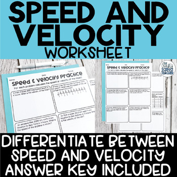 Preview of Speed and Velocity Practice