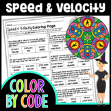 Speed and Velocity Color By Number | Science Color By Number