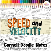 Speed and Velocity Doodle Notes | Speed Formula | Cornell Notes