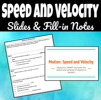 Preview of Speed and Velocity Presentation and Guided Notes
