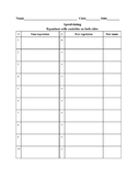 Speed dating activity (Equations with variables on both sides)