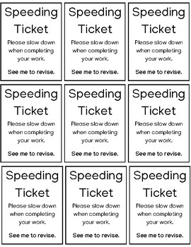 Preview of Speeding Ticket