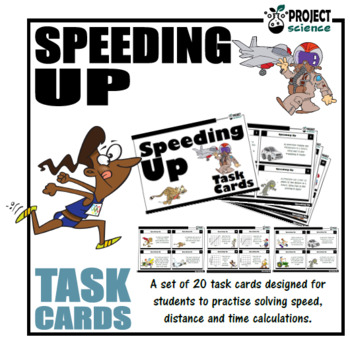 Preview of Speed, distance & time task cards [Speeding Up]