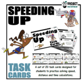 Speed, distance & time task cards [Speeding Up]