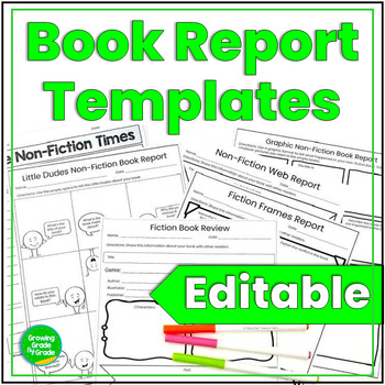 Preview of Fiction and Non-Fiction Book Report Templates