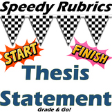 Speedy Rubrics - Thesis Statement - Simple & Fast